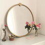 Hanah Home Espejo Redondo de Metal Dorado A708